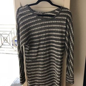 Silver and white mini New Year’s Eve dress